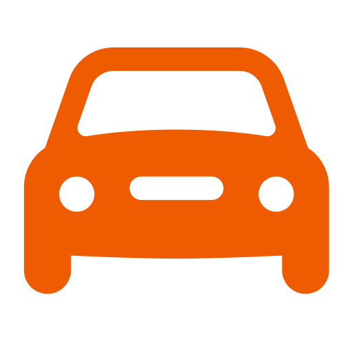 icone de voiture symbole png orange
